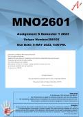 MNO2601 Assignment 6 (WRITTEN) Semester 1 2023 (286192)