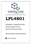 LPL4801 Assignment 1 (ANSWERS) Semester 2 2023 - DISTINCTION GUARANTEED