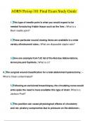 AORN Periop 101 Final Exam Study Guide Latest Questions and Answers (2023 / 2024) (Verified Answers by Expert)
