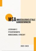 Samenvatting MSA hele blok - Hogeschool Utrecht - Leerjaar 2