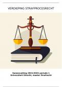 Samenvatting Verdieping Strafprocesrecht / Master UU 