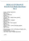 2024 HESI A2 ENTRANCE EXAM STUDY GUIDE TEST BANKWORD DOCUMENT (*Authentic* QUESTIONS &  ANSWER(S)): Next Generation Format ALL 100% CORRECT – GUARANTEED A++