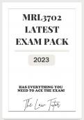 MRL3702 Just Updated Exam Pack for 2023 with all past assignments included (Distinction guaranteed)
