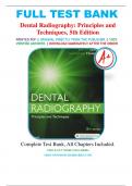 Test Bank for Dental Radiography Principles and Techniques, 5th Edition, Joen Iannucci, Laura Howerton, ISBN: 9780323297424; Chapters 1-35 | Complete Guide  A+ 