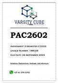 PAC2602 Assignment 2 (ANSWERS) Semester 2 2023  (198026) - DISTINCTION GUARANTEED