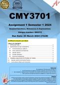 CMY3701 Assignment 1 (COMPLETE ANSWERS) Semester 1 2024 - DUE 25 March 2024 (3 different essays provided) 
