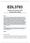 EDL3703 Assignment 2 Semester 2 2023