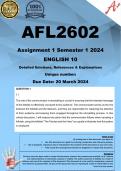 AFL2602 Assignment 1 (COMPLETE ANSWERS) Semester 1 2024 - DUE 20 March 2024 