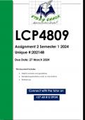 LCP4809 Assignment 2 (QUALITY ANSWERS) Semester 1 2024