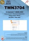 TMN3704 Assignment 1 (COMPLETE ANSWERS) 2024 - DUE 7 May 2024 