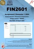 FIN2601 Assignment 2 (COMPLETE ANSWERS) Semester 1 2024 (696209)- DUE 29 April 2024