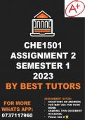 CHE1501 Assignment 2 2023 - (ANSWERS)