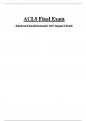 ACLS Final Exam Advanced Cardiovascular Life Support Exam