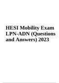 HESI Mobility Exam LPN-ADN (Questions and Answers) 2023