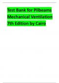 Test Bank for Pilbeams Mechanical Ventilation 7th Edition 