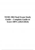 OB NURS 306 Final Exam Study Guide – Complete Guide to Score 100% (2023/2024)