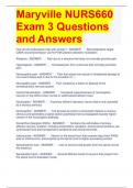 Maryville NURS660 Exam 3 Questions and Answers 