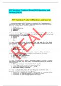 ATI Nutrition Proctored Exam 2023 Questions and  Answers.[NGN]