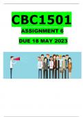 CBC1501 ASSIGNMENT 6 2023 DUE DATE 18 MAY 2023, DETAILED SOLUTIONS