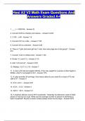 Hesi A2 V2 Math Exam Questions And Answers Graded A+