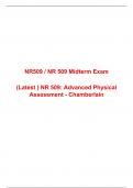 NR 509 Quiz 4 Midterm Exam (Version 2), NR 509 Advanced physical assessment, Chamberlain, Secure HIGHSCORE
