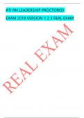 ATI RN LEADERSHIP PROCTORED EXAM 2019 | Combined VERSION 1, 2 & 3 70 QUESTIONS AND ANSWERS EACH 100% Revised and Graded A+ Answers.