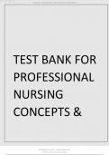 TEST BANK FOR PROFESSIONAL NURSING CONCEPTS & CHALLENGES 9TH EDITION BETH BLACK.