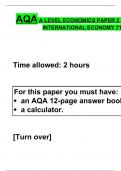AQA ALEVEL ECONOMICS PAPER 2 NATIONAL AND INTERNATIONAL ECONOMY 7136-2