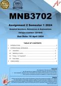 MNB3702 Assignment 2 (COMPLETE ANSWERS) Semester 1 2024 - DUE 10 April 2024 