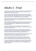 Exam (elaborations) ADULT 1 
