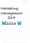 Complete Summaries Of Marketing Management 214 