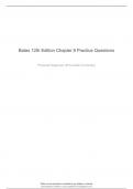 Bates 12th Edition Chapter 8 Practice Questions