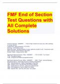 FMF End of Section Test Questions with All Complete Solutions 