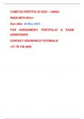 COM3703 Exam Portfolio MAY/JUNE 2023 - UNISA - Pass with 80%+