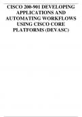 CISCO 200-901 DEVELOPING APPLICATIONS AND AUTOMATING WORKFLOWS USING CISCO CORE PLATFORMS (DEVASC)