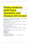 Pilates Anatomy Stott Exam Questions and Answers All Correct