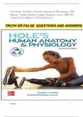 Test Bank for Hole’s Human Anatomy and Physiology, 16th Edition, Charles Welsh, Cynthia Prentice-Craver