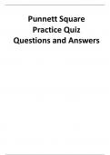 Punnett Square  Practice Quiz  Questions and Answers
