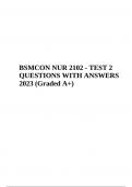 BSMCON NUR 2102 - TEST 2 QUESTIONS WITH ANSWERS 2023 (Graded A+)