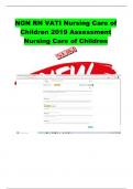 NGN RN VATI Nursing Care of Children 2019 Assessment Nursing Care of Children 