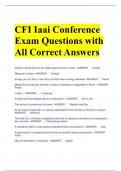 CFI Iaai Conference Exam Questions with All Correct Answers              