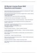 Oil Burner License Exam 2023 Questions and Answers 