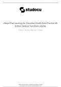 Lilleys Pharmacology for Canadian Health Care Practice 4th Edition (FULL TEST BANK))