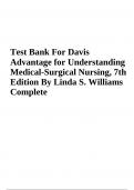 Davis Advantage for Understanding Medical-Surgical Nursing, 7th Edition By Linda S. Williams Test Bank