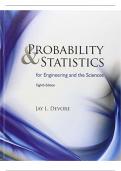 TEST BANK For Probability and Statistics for Engineering and the Sciences, 8th Edition by Devore.