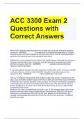 ACC 3300 Exam 2 Questions with Correct Answers 