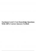 Xactimate Level 1 Cert Knowledge Questions With 100% Correct Answers Verified.