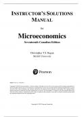 Solution Manual for Microeconomics, 17th edition by Christopher T.S. Ragan