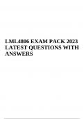 LML4806 EXAM PACK 2023 LATEST QUESTIONS WITH ANSWERS 