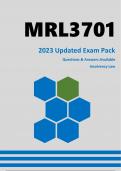 MRL3701 - Updated Exam Pack (2023) Oct/Nov [A+ Guaranteed] - Insolvency Law